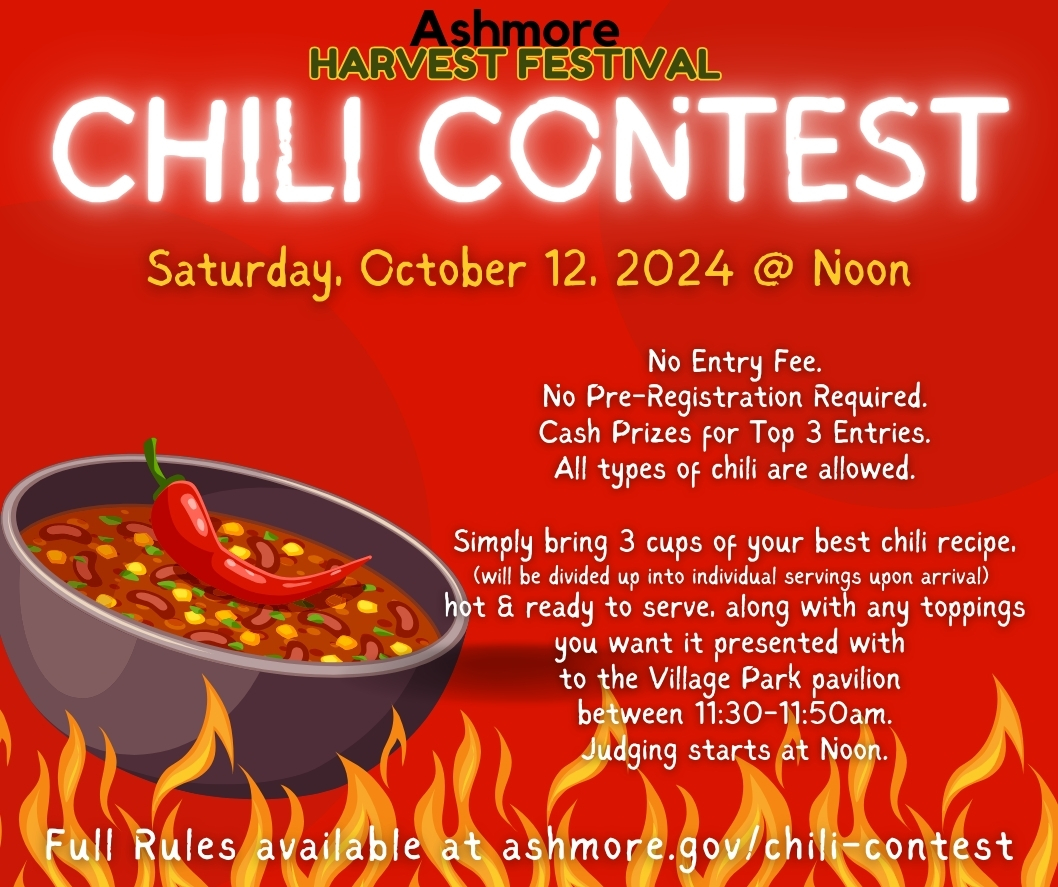 Chili Contest - Saturday October 12 at Noon